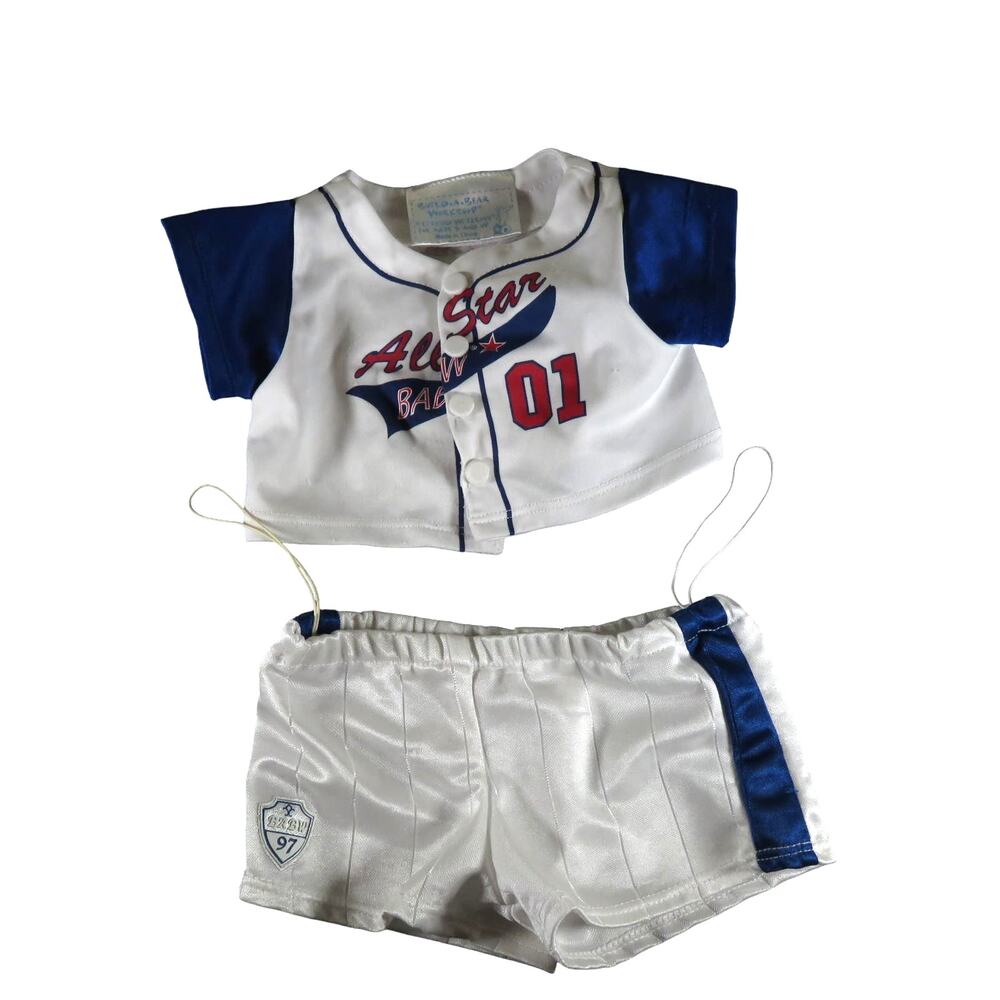 Build-A-Bear All-Star Baseball Uniform Jersey Shorts Set  Sporty Clothes Outfit